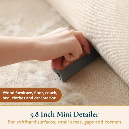 Professional Pet Hair Removal Set - Reusable Lint Roller and Detailer for Efficient Fur Removal from Furniture, Carpets, Clothing, and Vehicles