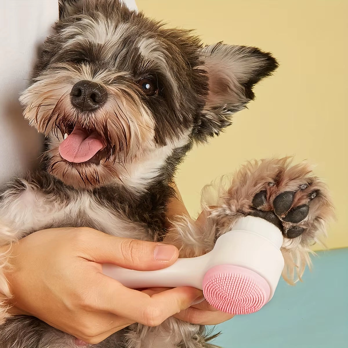 Silicone Pet Paw Cleaner & Massage Brush - Dual-Sided Dog Grooming Tool for Healthy Coats and Claws